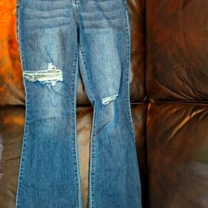 High rise flare jeans
